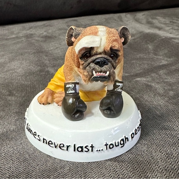 Zelda Wisdom Tough Times never last .. tough people do bulldog figurine - Picture 1 of 8